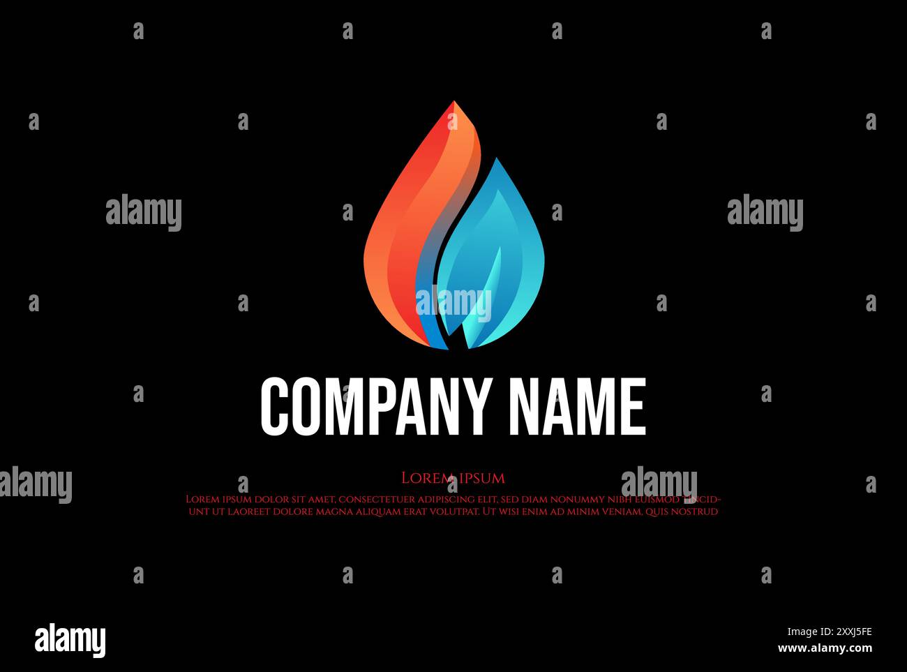 Colorful Simple Minimalist Fire Flame for Energy Logo Design Vector ...