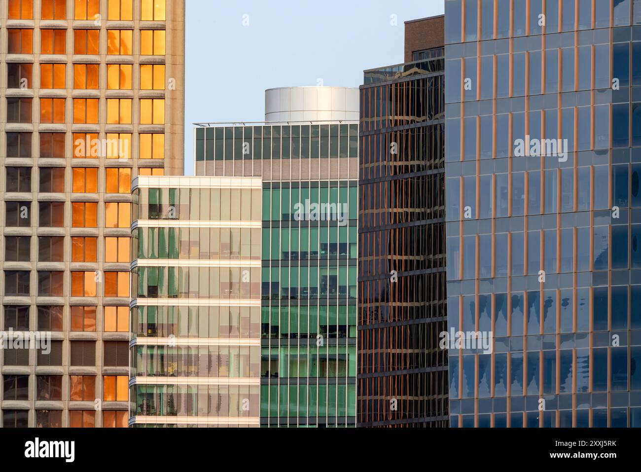 Colorful abstract cityscapes in Vancouver, British Columbia, Canada Stock Photo