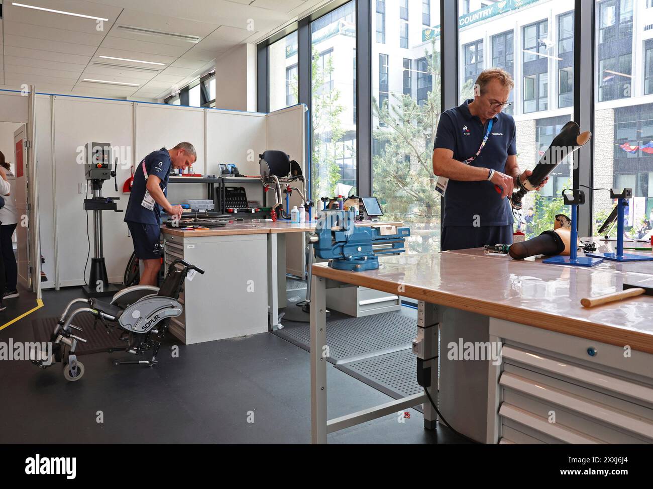 A repair service center for prosthetic limbs and wheelchairs operated ...