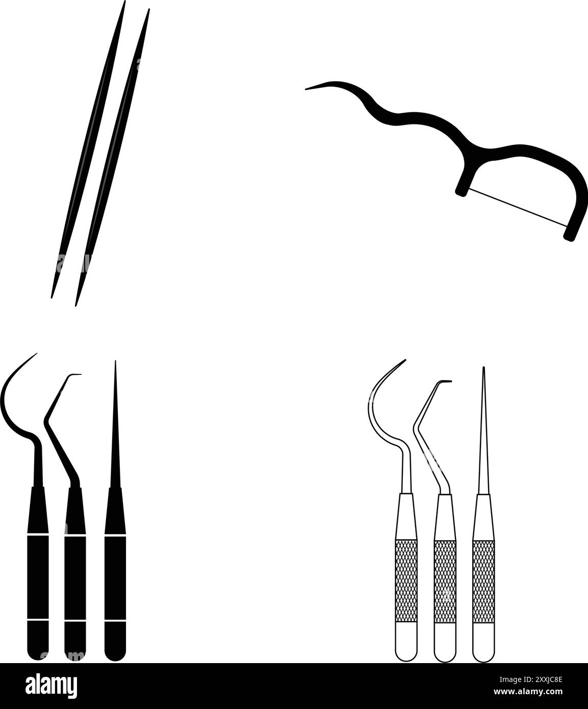 tooth cleaning pick icon illustration design Stock Vector