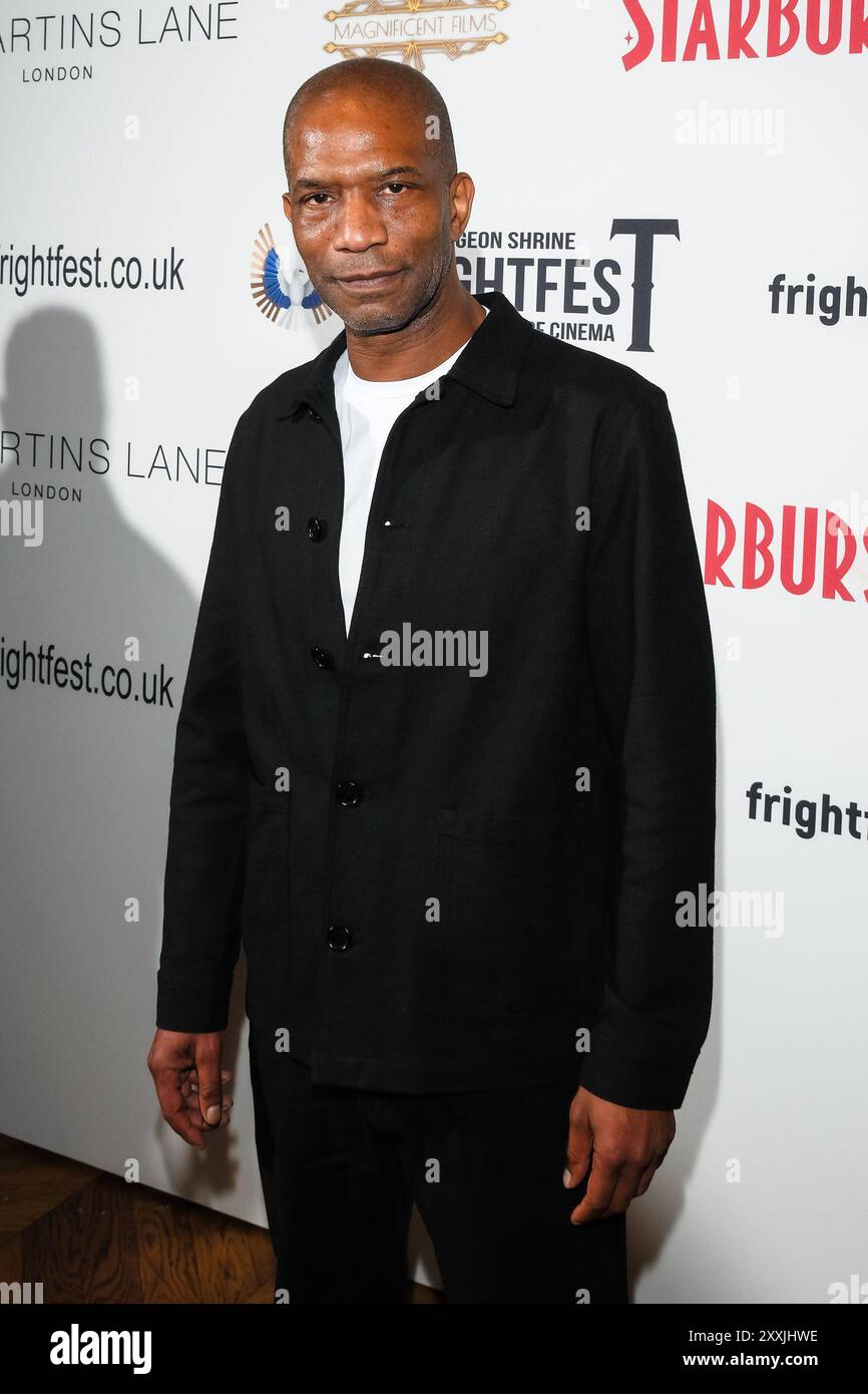 London, UK. 24th Aug, 2024. Mark Monero photographed on the media wall for  Members Club during Frightfest 2024, the 25th edition of the horror film  festival. Picture by Julie Edwards./Alamy Live News