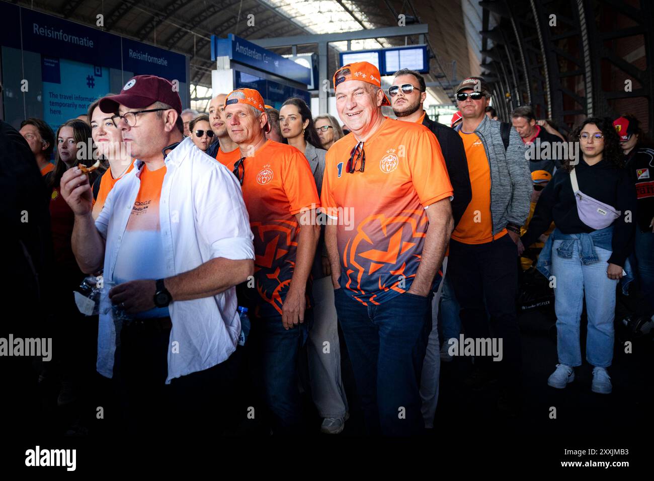 AMSTERDAM - Race fans at Amsterdam Central station en route by train to ...