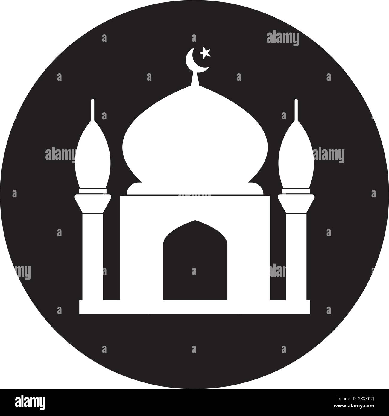mosque icon vector illustration logo design Stock Vector