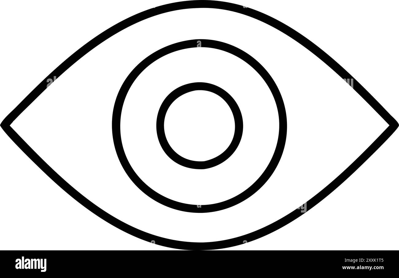 Eyeball outline Stock Vector Images - Alamy