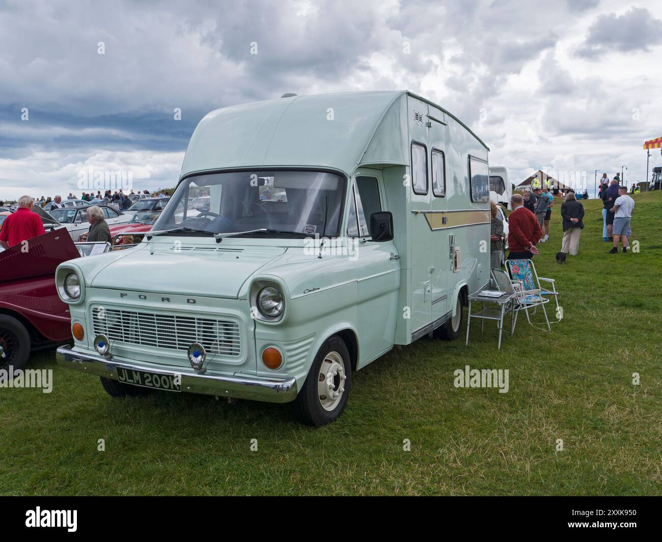 Old camper van at car show, UK Stock Photo - Alamy