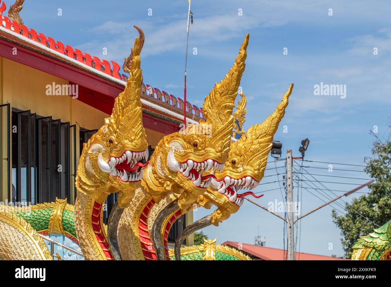 three headed dragon Stock Photo