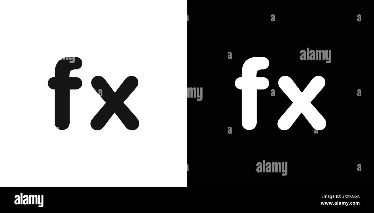 Math function icon logo sign vector outline in black and white color ...