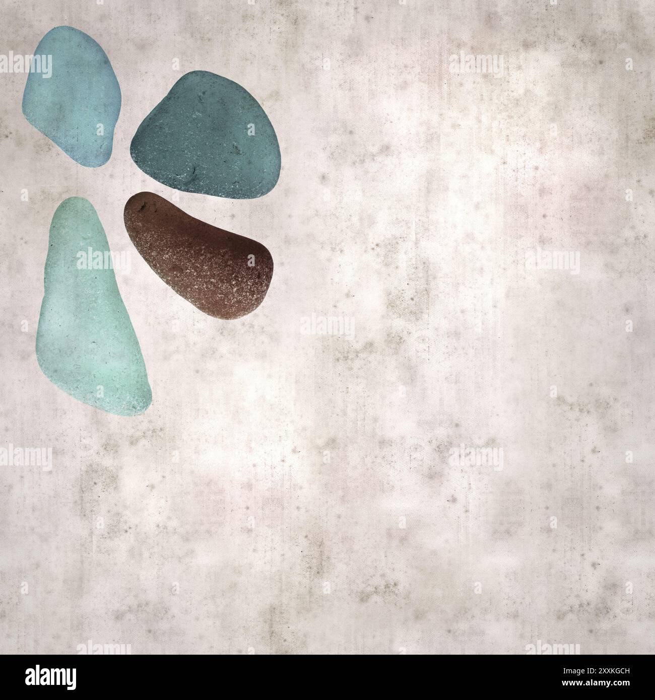 Pebble Texture Paper stylish textured old paper background with sea glass pebble pieces ...