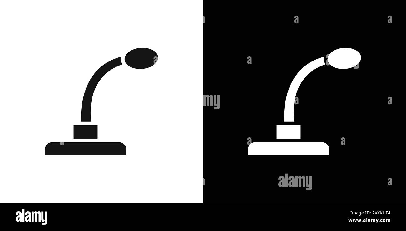 Speaker Microphone icon logo sign vector outline in black and white ...