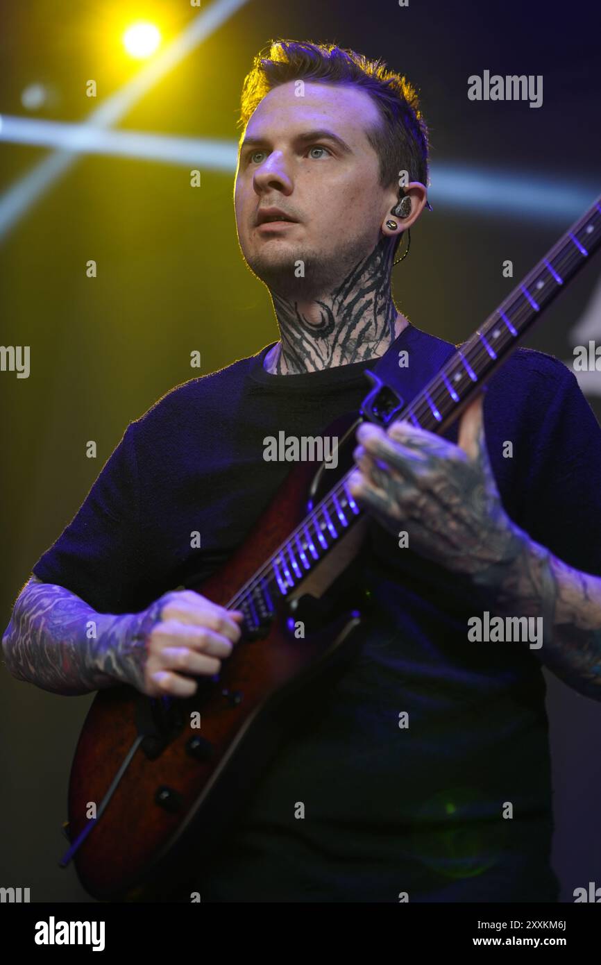 Guitarist Jason Richardson, member of the American heavy