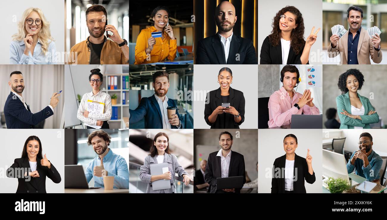 Collage business professionals hi-res stock photography and images - Alamy