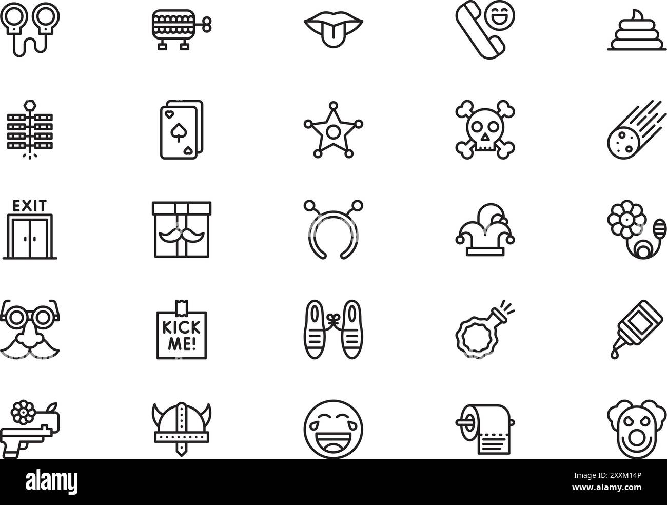 Fools icons collection is a vector illustration with editable stroke ...