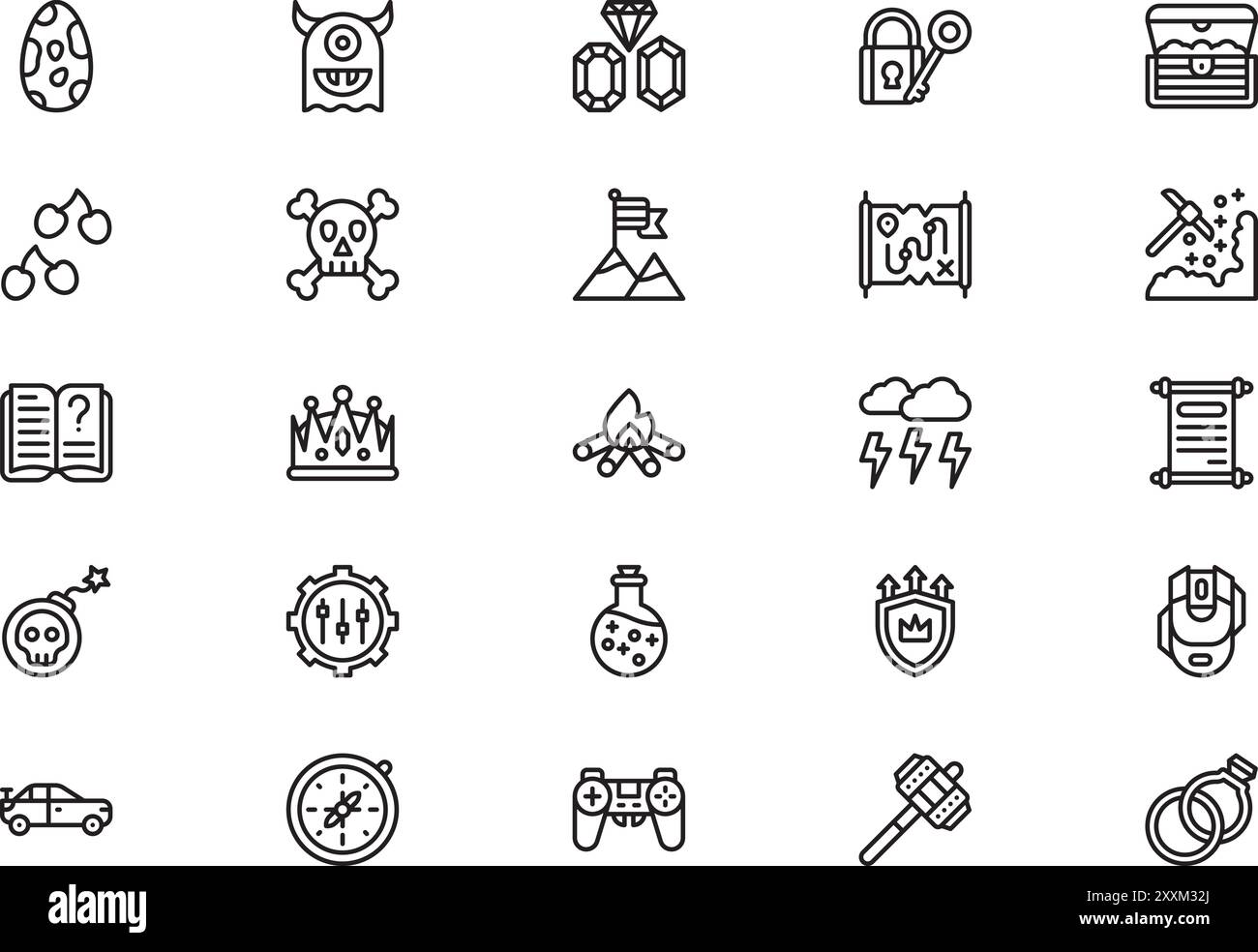 Videogame elements icons collection is a vector illustration with ...