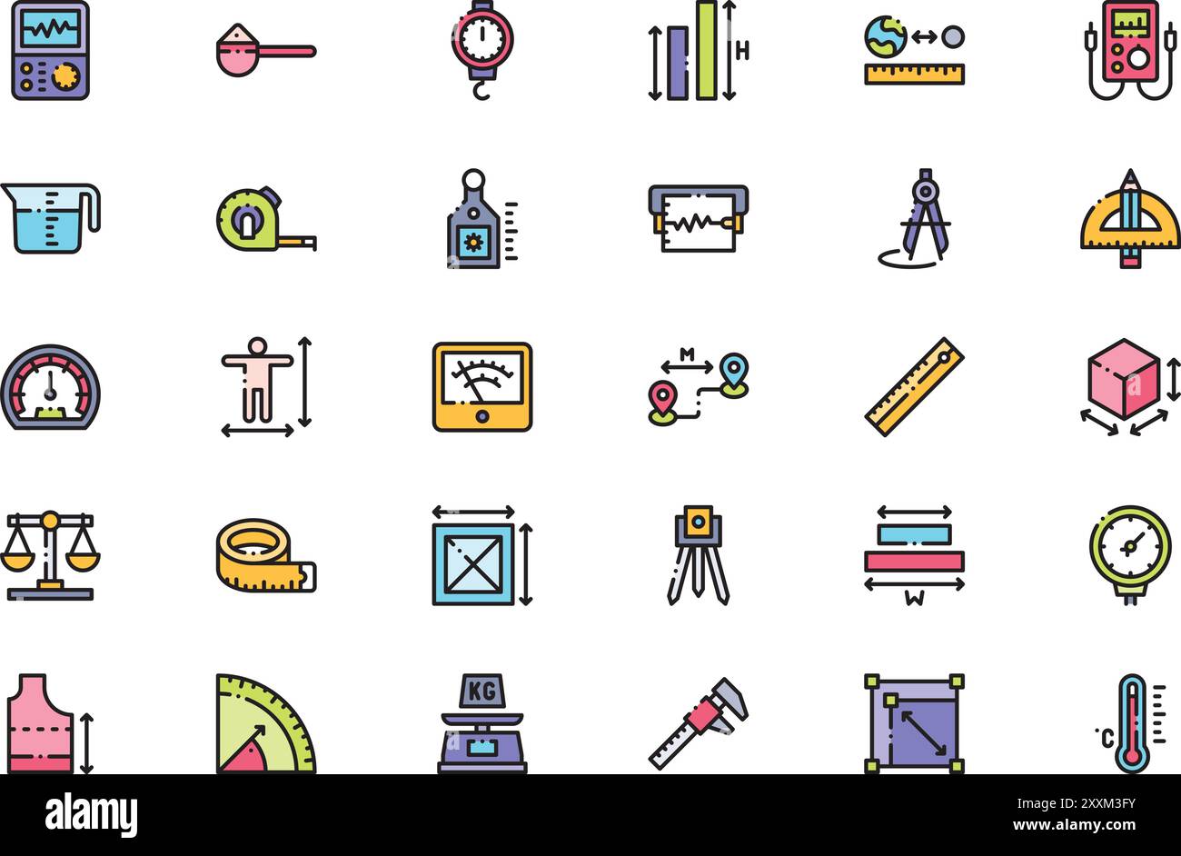 Caliper body measure Stock Vector Images - Alamy