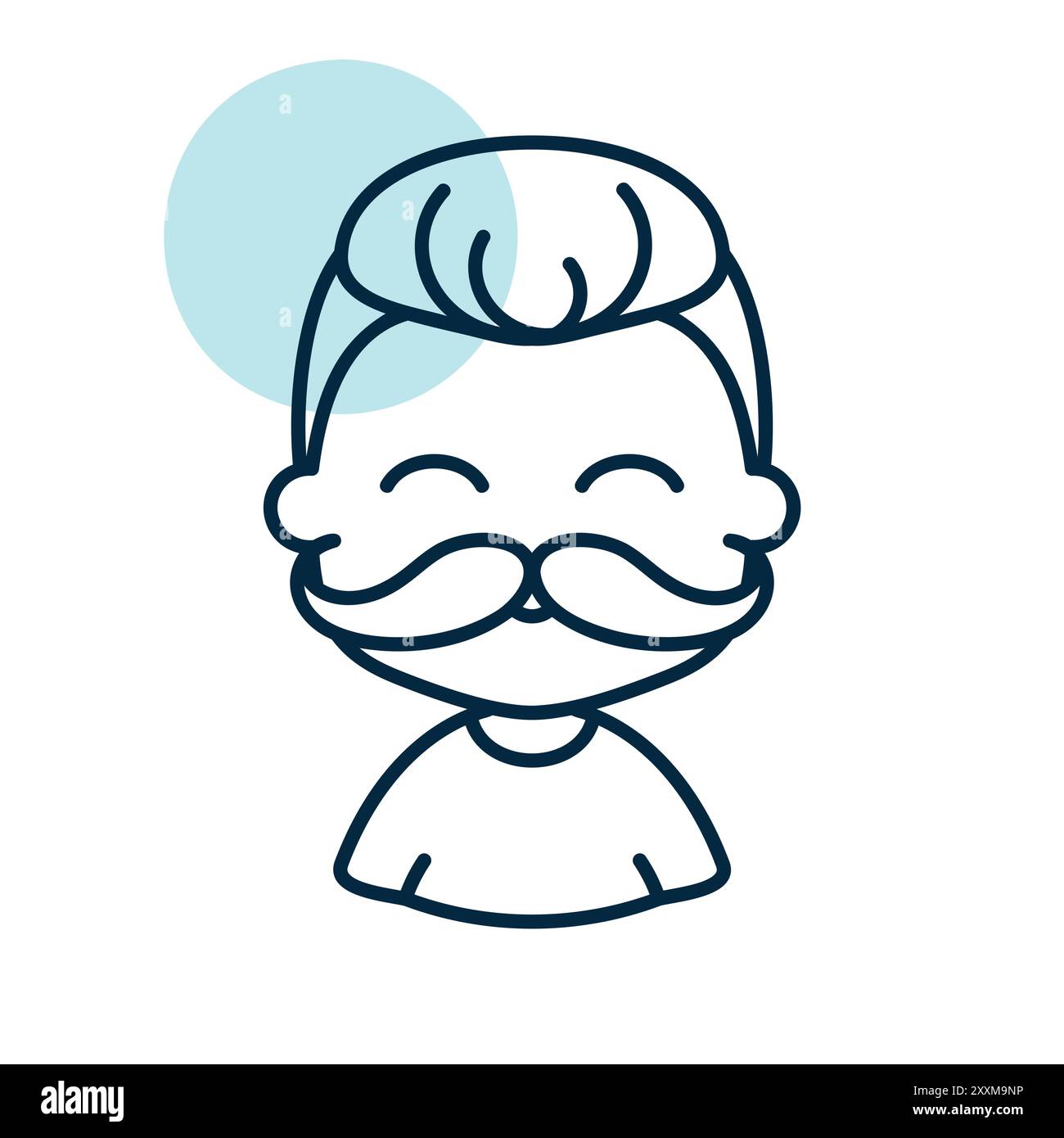 Man boy with mustache avatar vector icon. Hipster symbol. Avatar ...