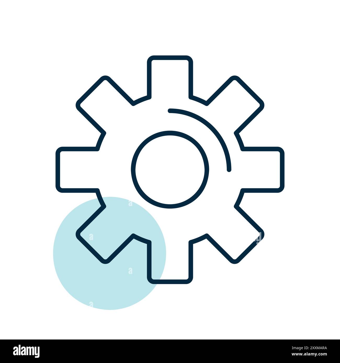 Settings icon with additional gears symbol. Security sign. Graph symbol ...
