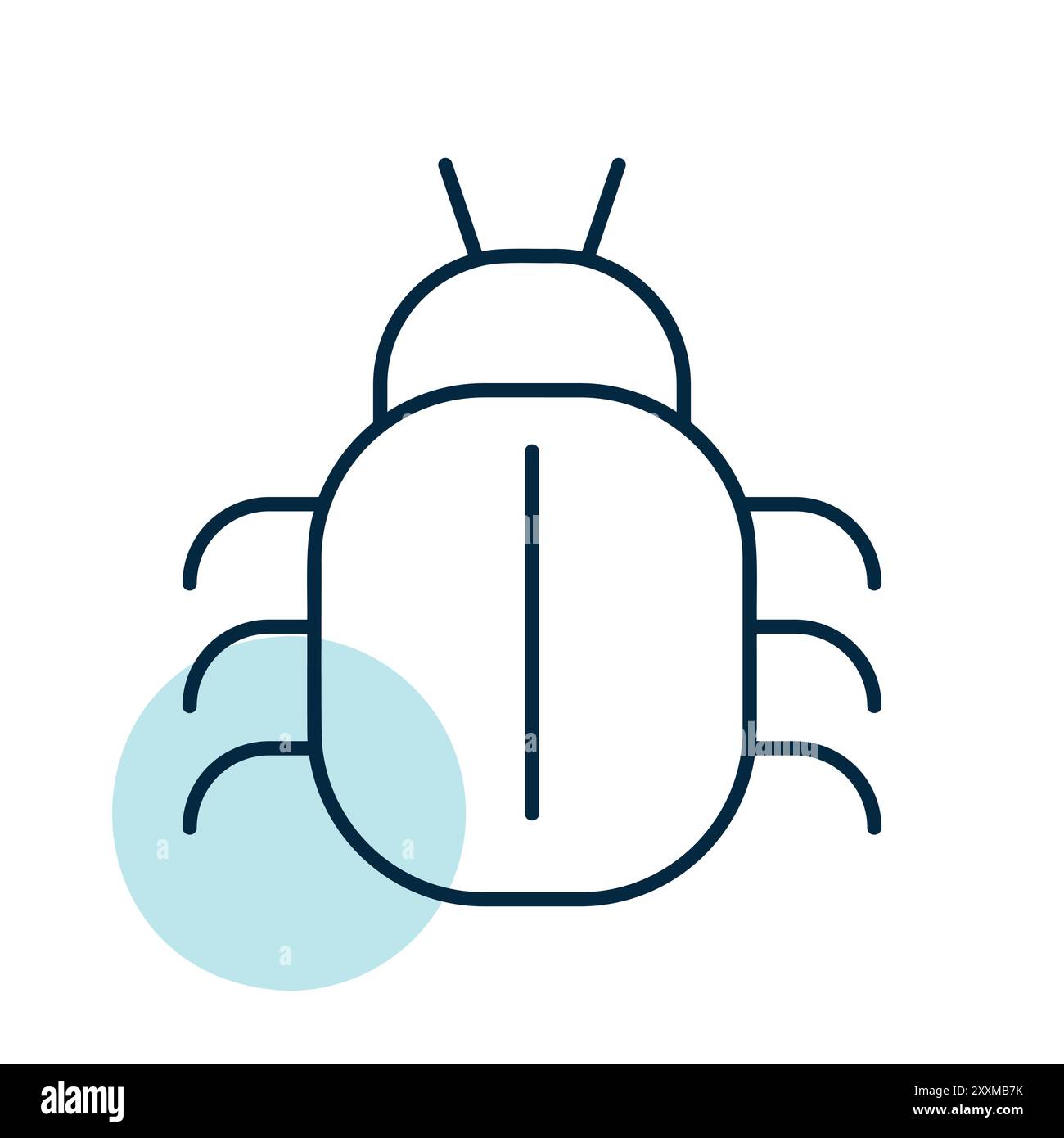 Software or program bug vector icon. Security sign. Graph symbol for ...
