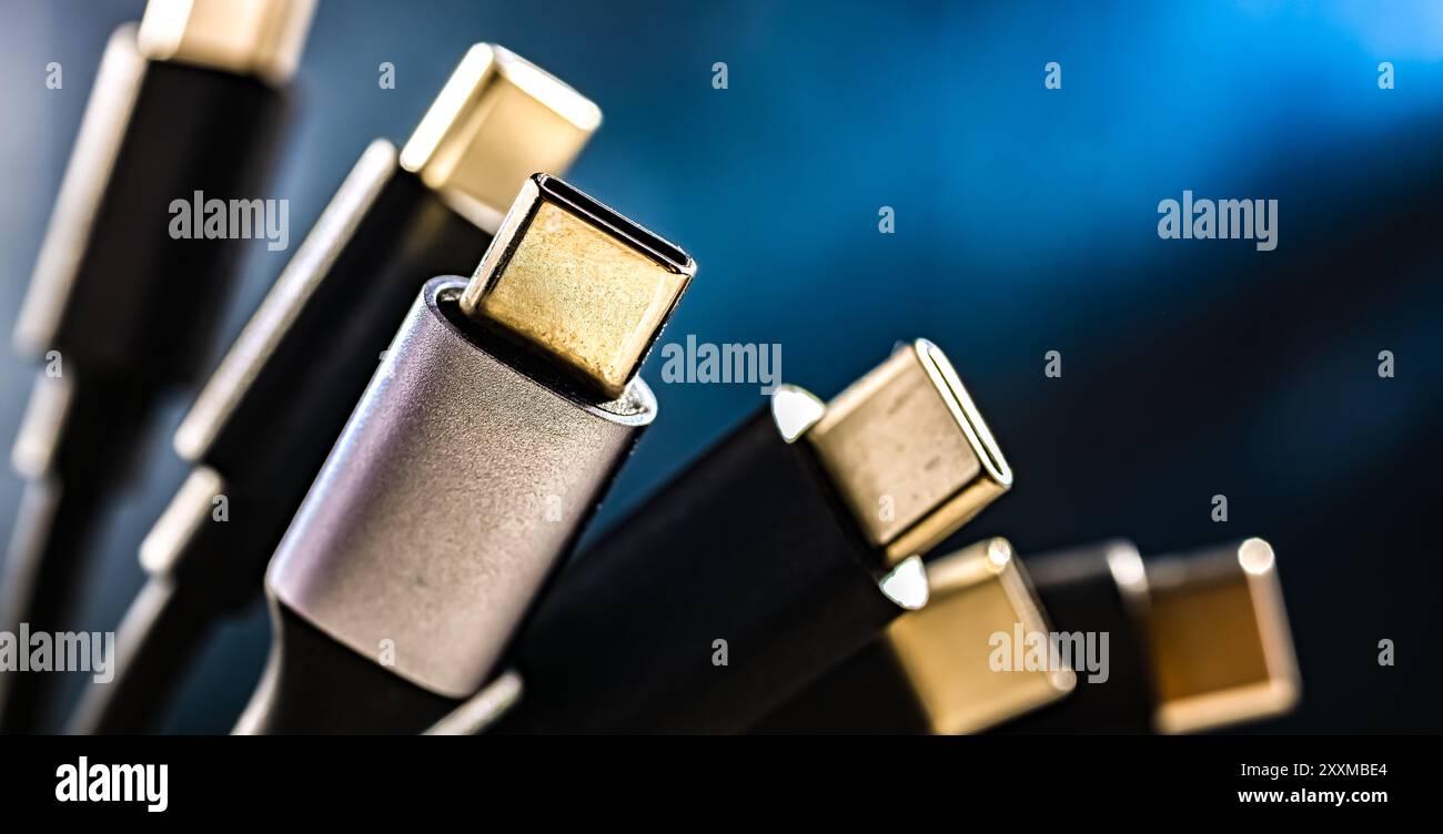 Usb Pluigs Usb type cable plugs hi-res stock photography and images - Alamy