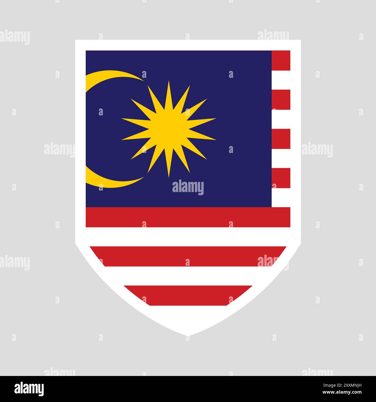 Flag Icon Set in Shield Frame Stock Vector Image & Art - Alamy