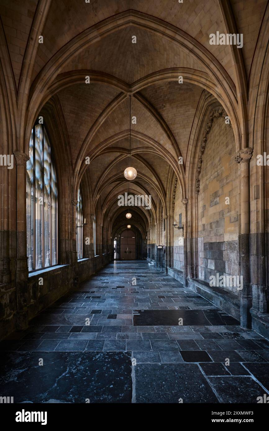 Maastricht, Netherlands - April 13, 2024: Interior of Basilica of St. Servatius. Oldest Roman catholic church the Netherlands Stock Photo