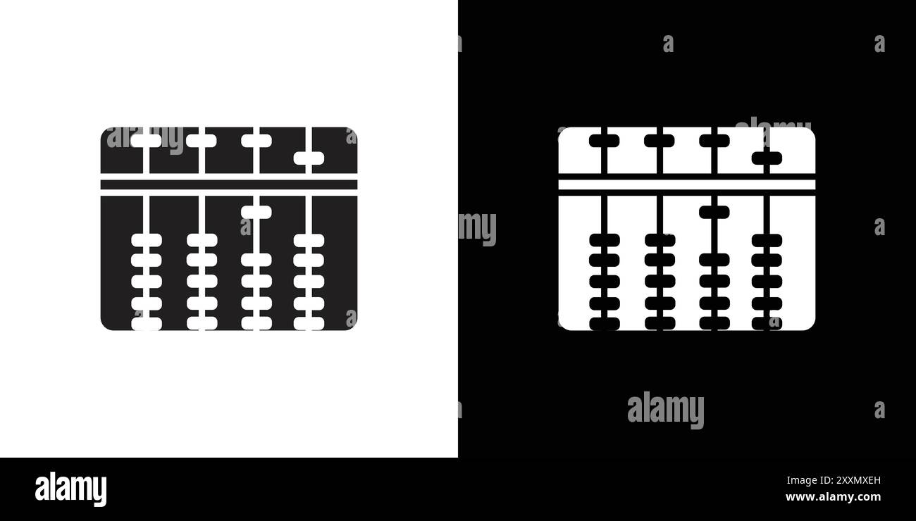 Abacus icon vector logo set collection or bundle pack group Stock Vector