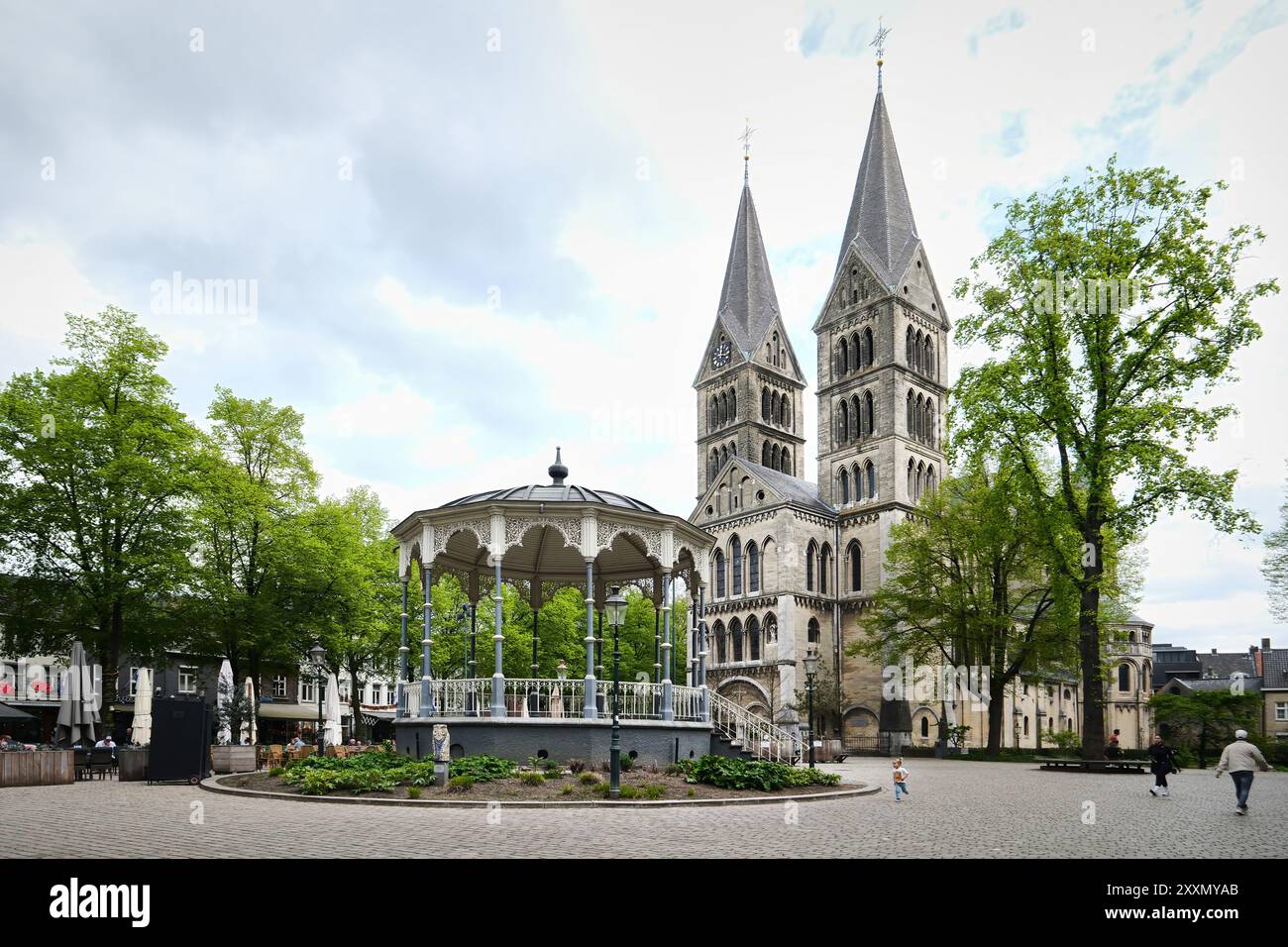 Roermond, Netherlands - April 13, 2024: Munsterkerk or Minster church. Late Romanesque architecture style Stock Photo