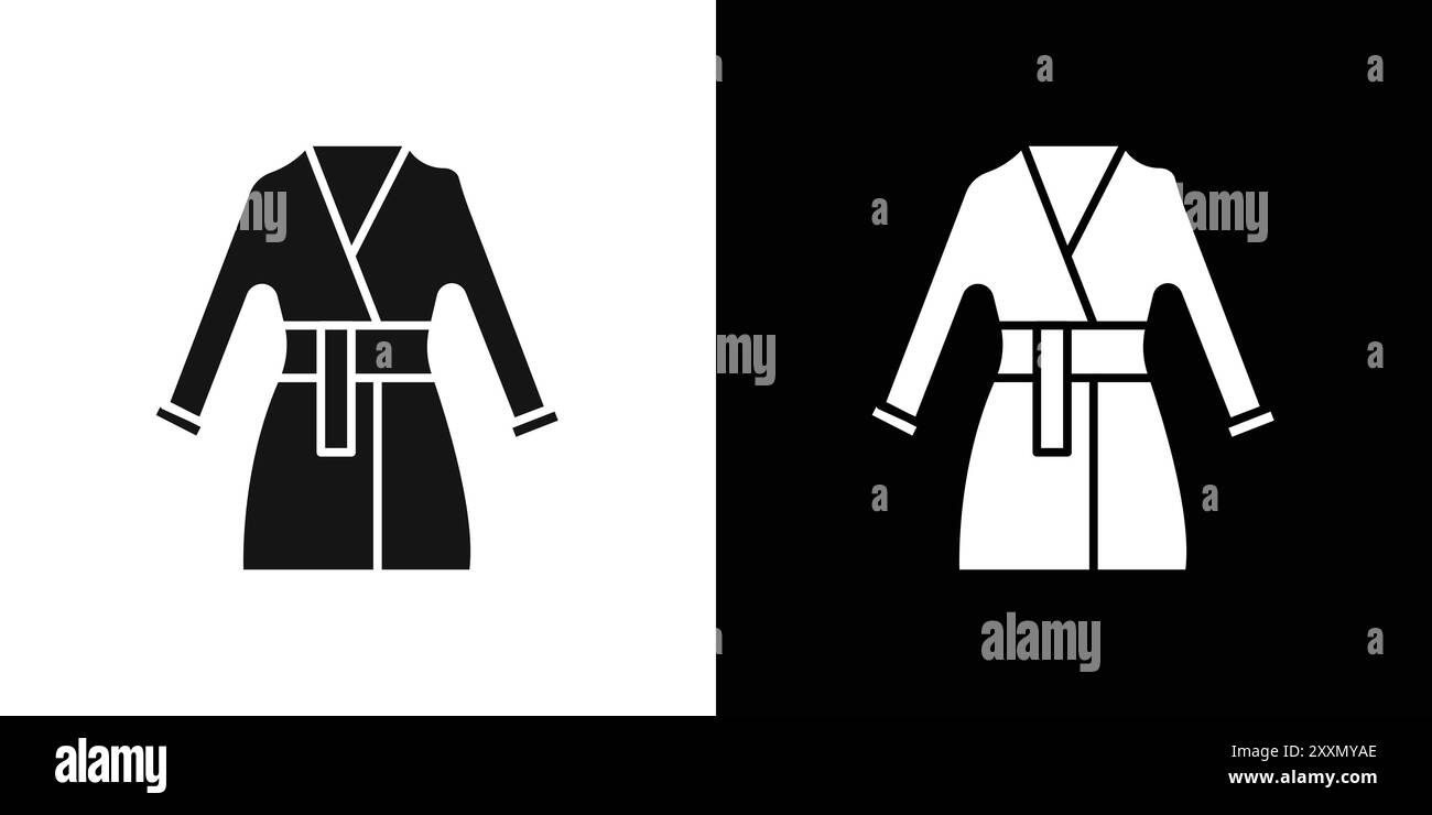 bathrobe icon vector logo set collection or bundle pack group Stock Vector