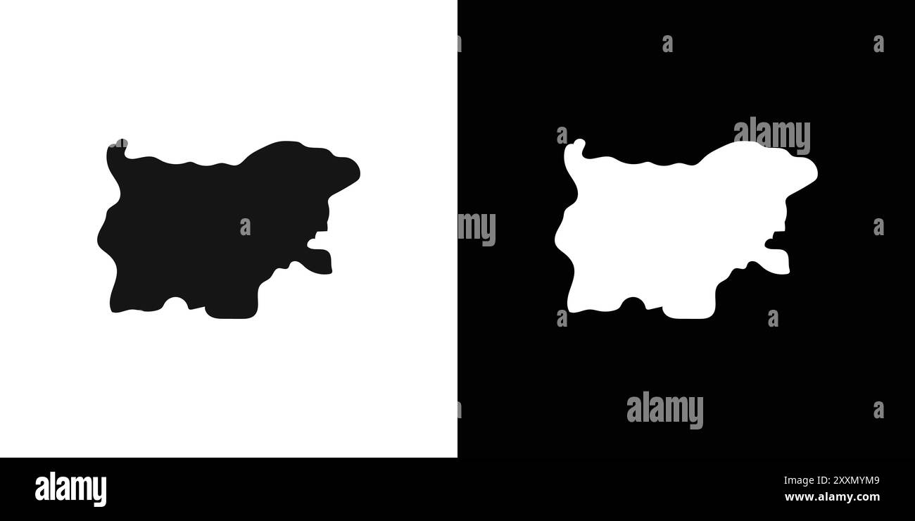 Bulgaria map icon vector logo set collection or bundle pack group Stock ...