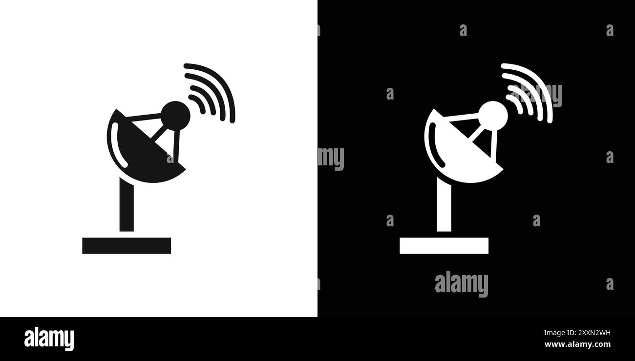 Satellite apparatus icon vector logo set collection or bundle pack group Stock Vector