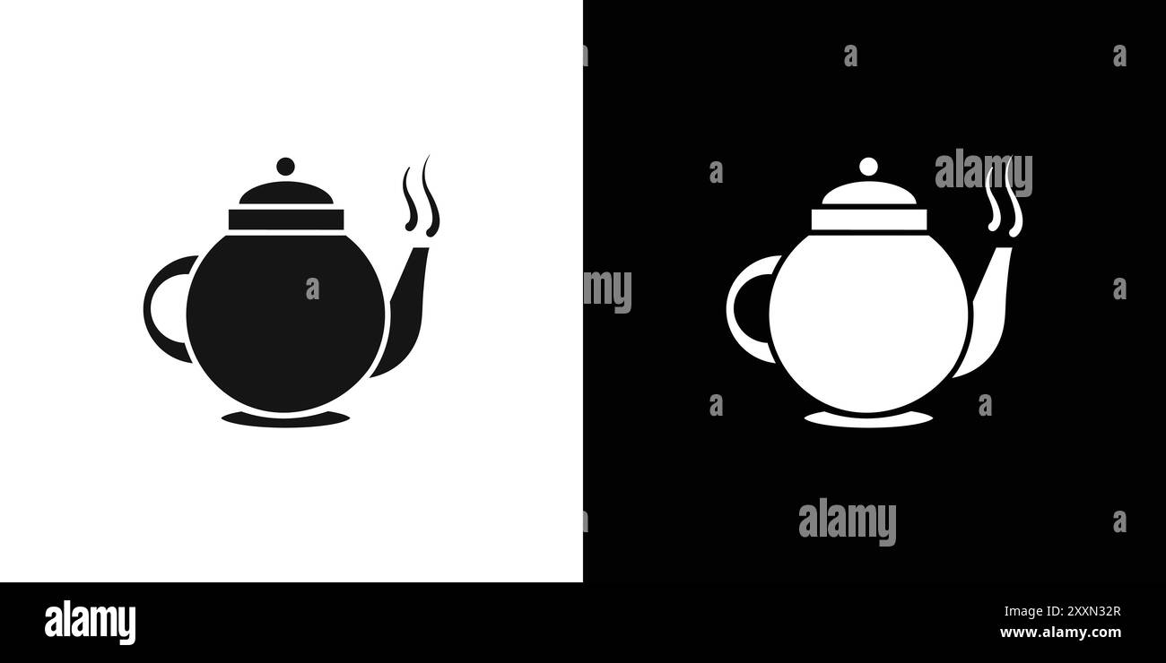 Teapot icon vector logo set collection or bundle pack group Stock Vector