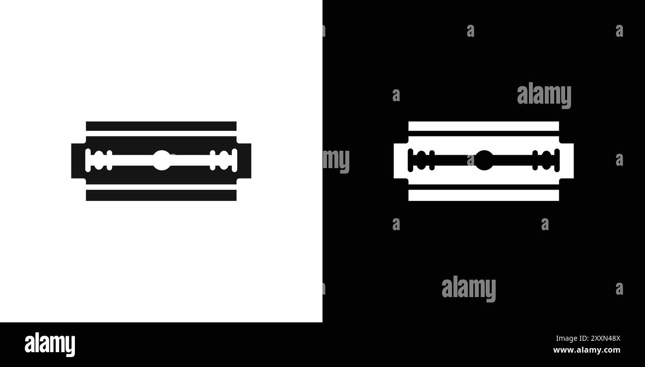 Razor blade icon vector logo set collection or bundle pack group Stock Vector