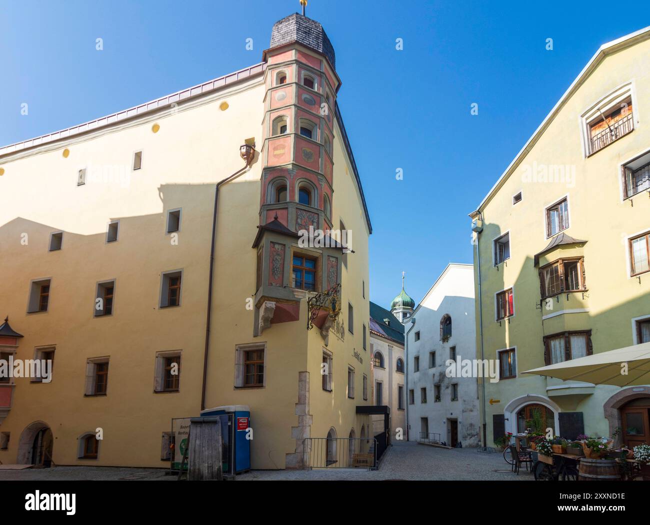 inn Gasthof Zur Traube Rattenberg Alpbachtal Tirol, Tyrol Austria Stock Photo