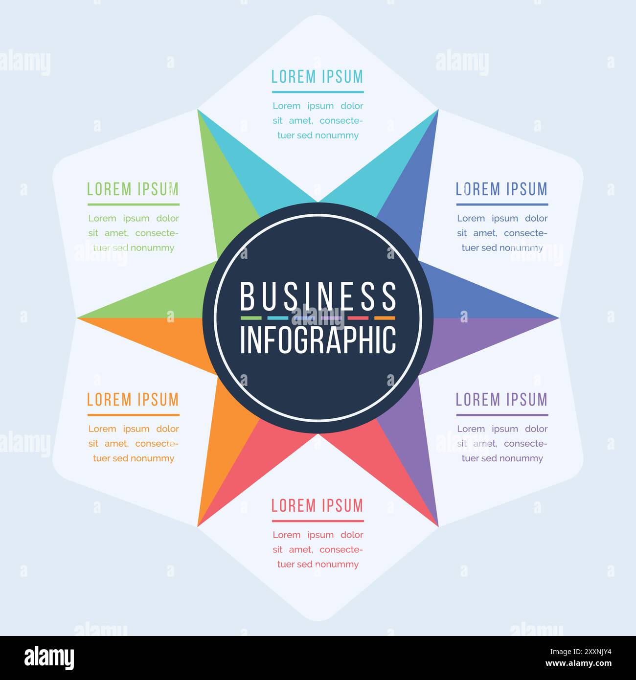 6 Options Infographic design 6 Steps, objects, elements or options ...