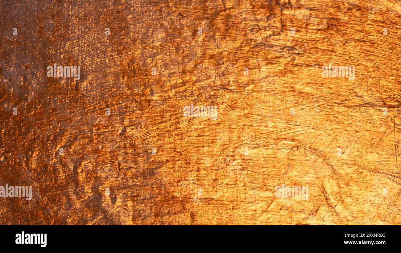 Rough textured metal surface with brushstrokes showing, creating a captivating visual Stock Photo
