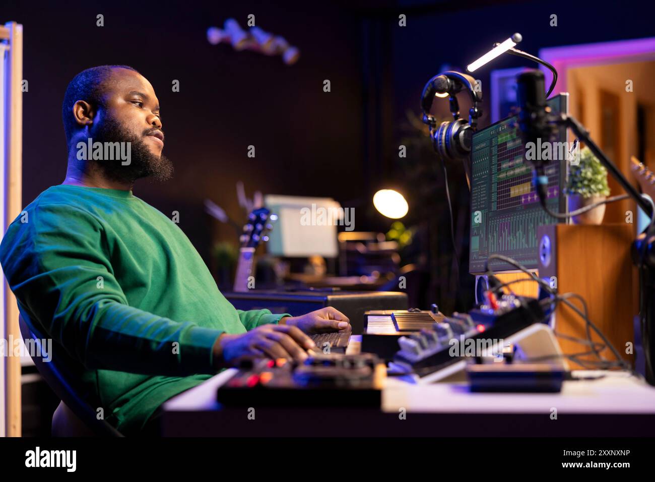 Tracking engineer processing mixing hi-res stock photography and images ...