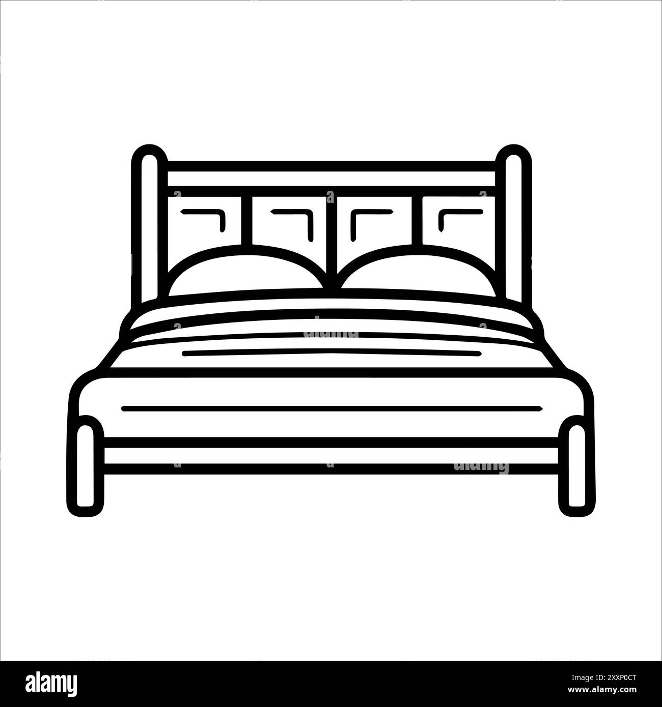 Set single bed icon Black and White Stock Photos & Images - Alamy