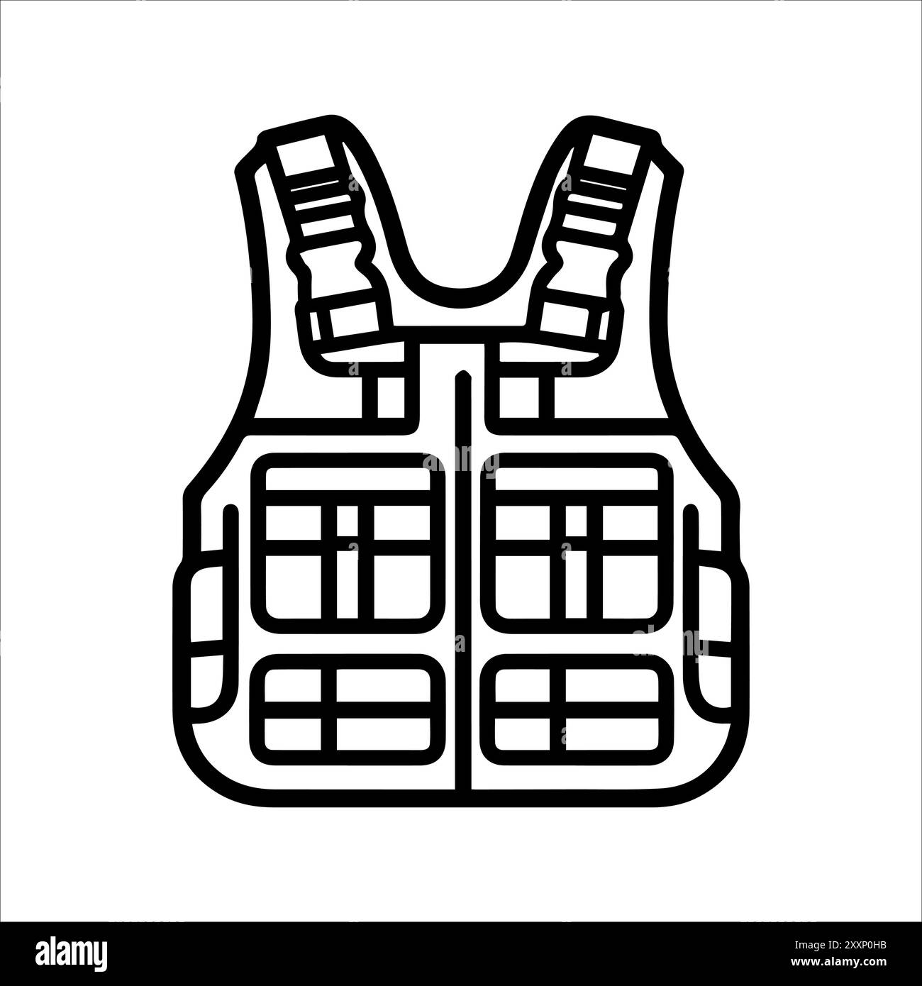 Military Vest icon or modern line symbol. Vector line art and icon ...