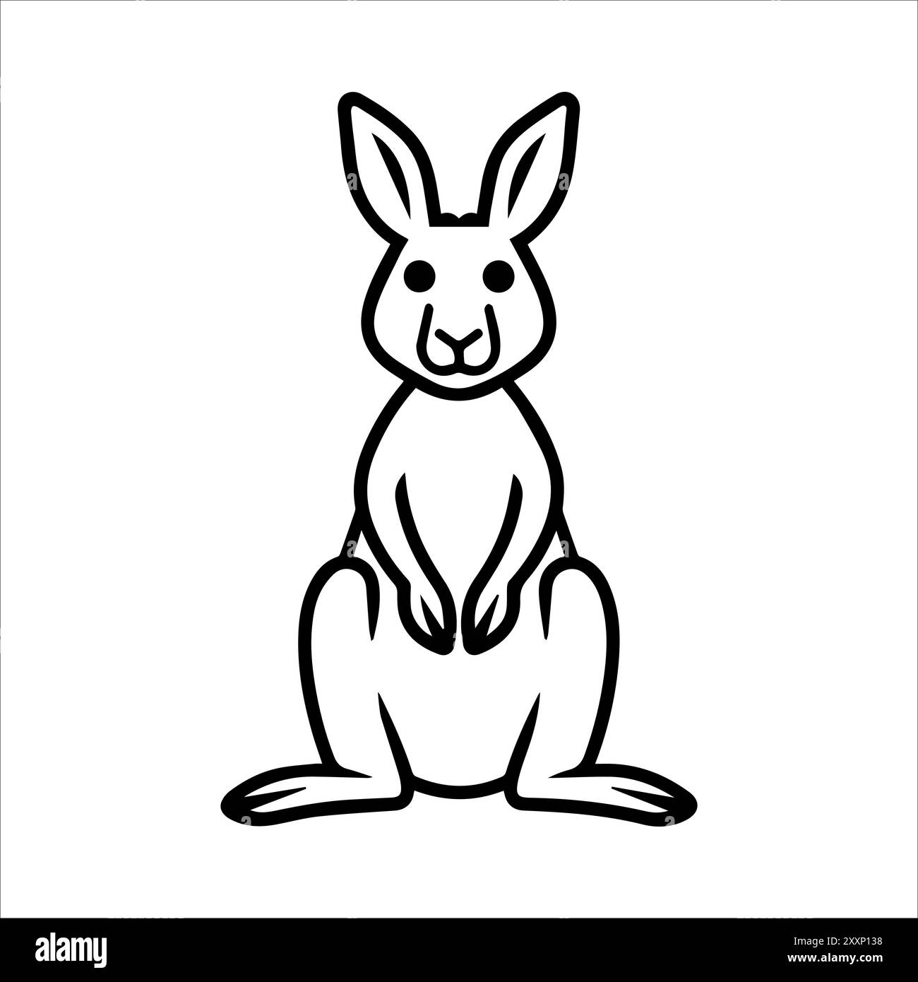 kangaroo icon or modern line symbol. Vector line art and icon design ...