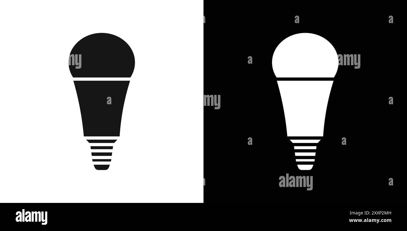 energy efficiency light bulb icon Black line art vector in black and ...
