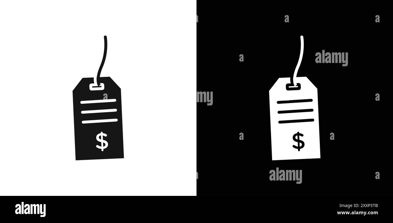 Price tag icon Black line art vector in black and white outline set ...