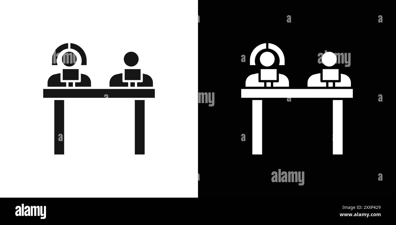 Coworking icon Black line art vector in black and white outline set ...