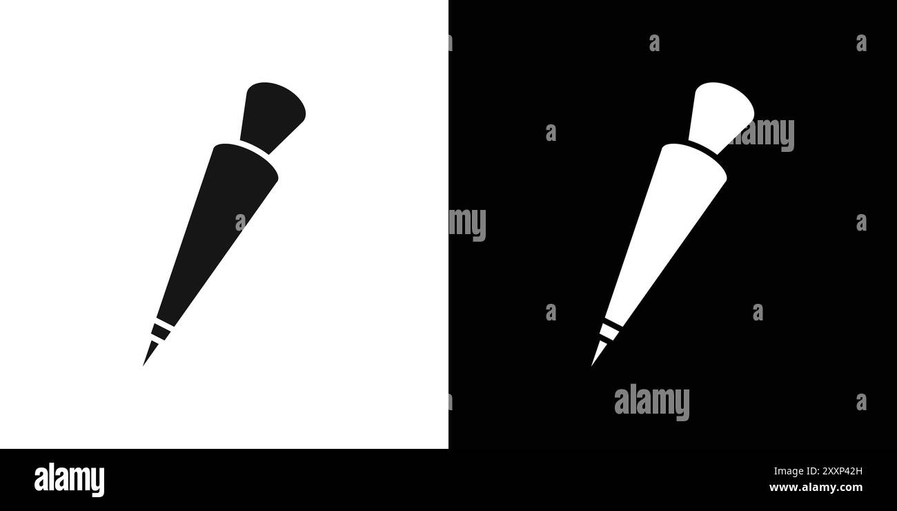 Pastry bag icon Black line art vector in black and white outline set ...