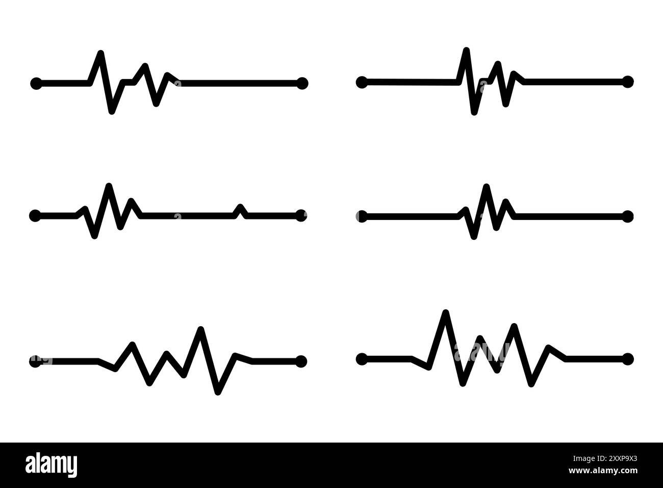 Heart rate line icon on Black and White Stock Photos & Images - Alamy