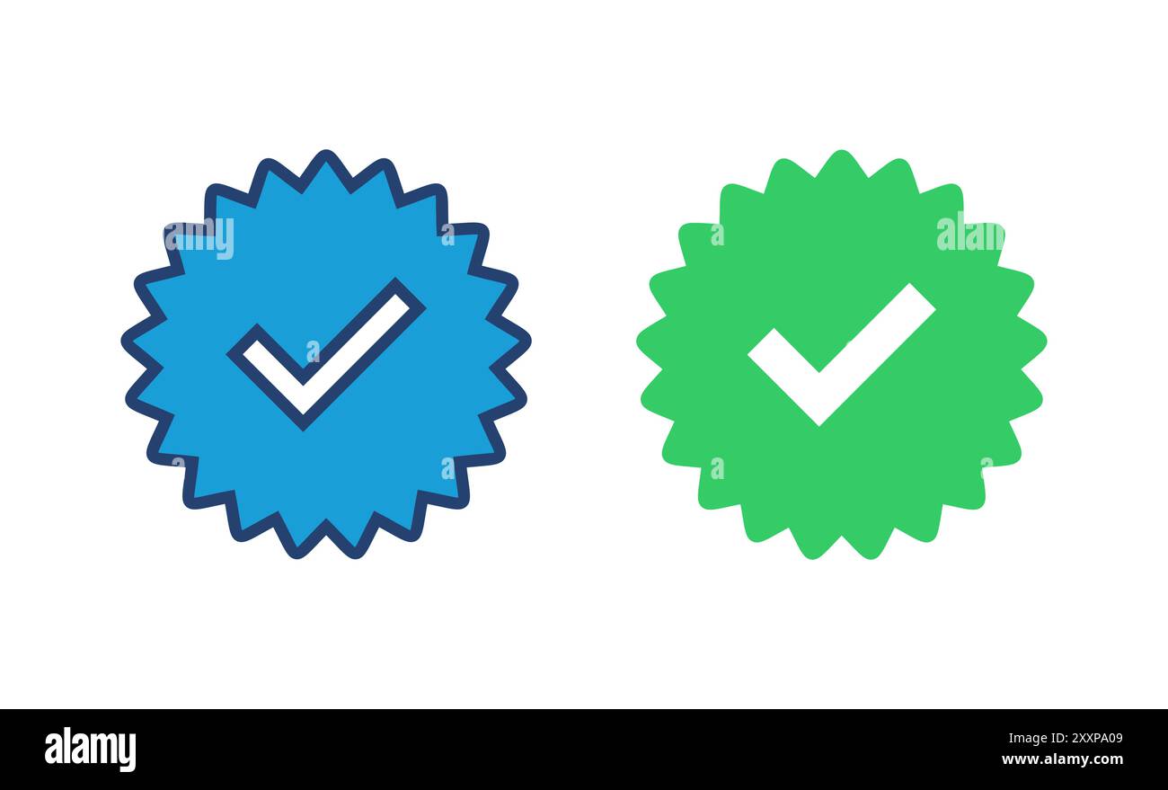 verified icon vector. verification check mark. approved icon Stock Vector