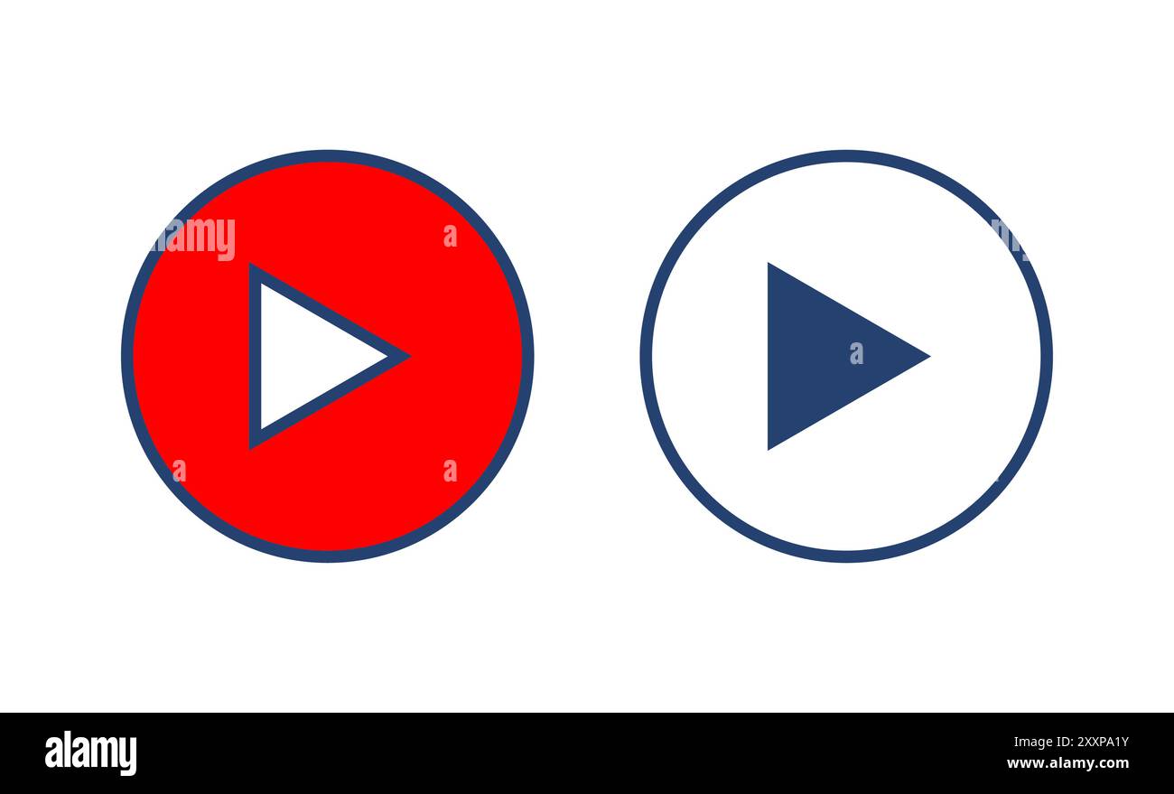 Play Icon vector. Play button vector icon Stock Vector