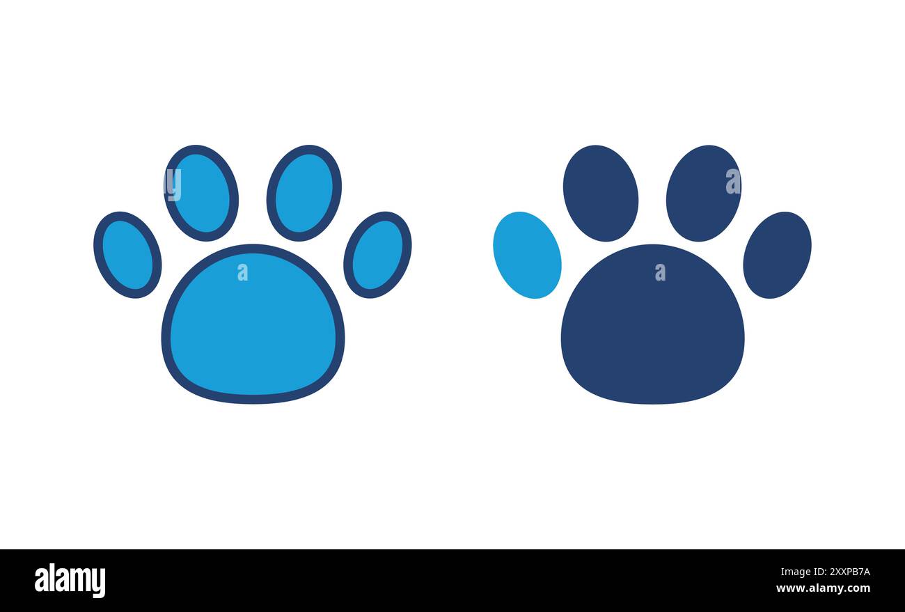 Paw icon vector. paw print icon vector. dog or cat paw Stock Vector