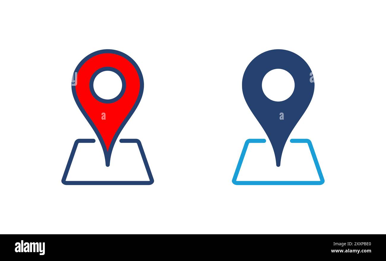 Pin icon vector. Location icon vector. destination icon. map pin Stock Vector