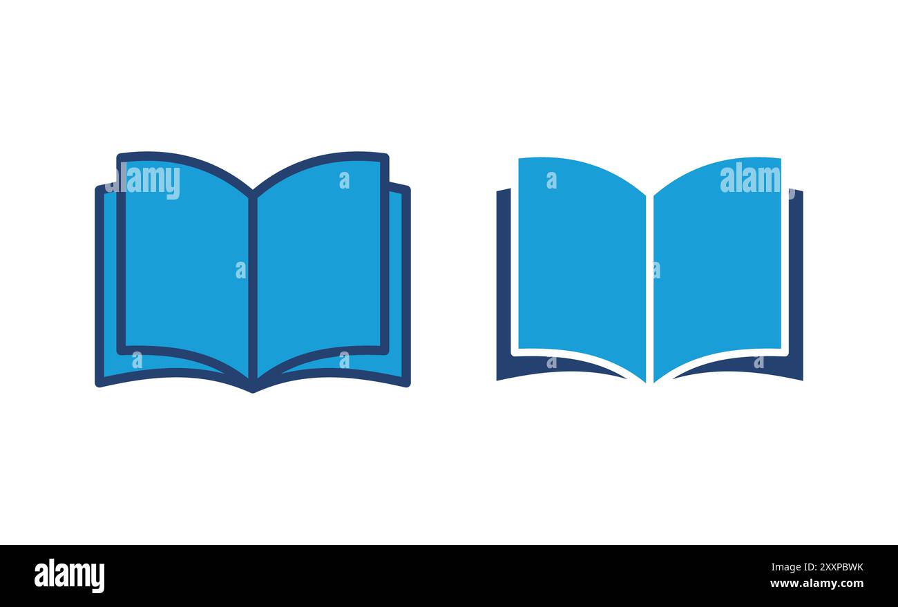 Book icon vector. open book icon vector. ebook icon Stock Vector