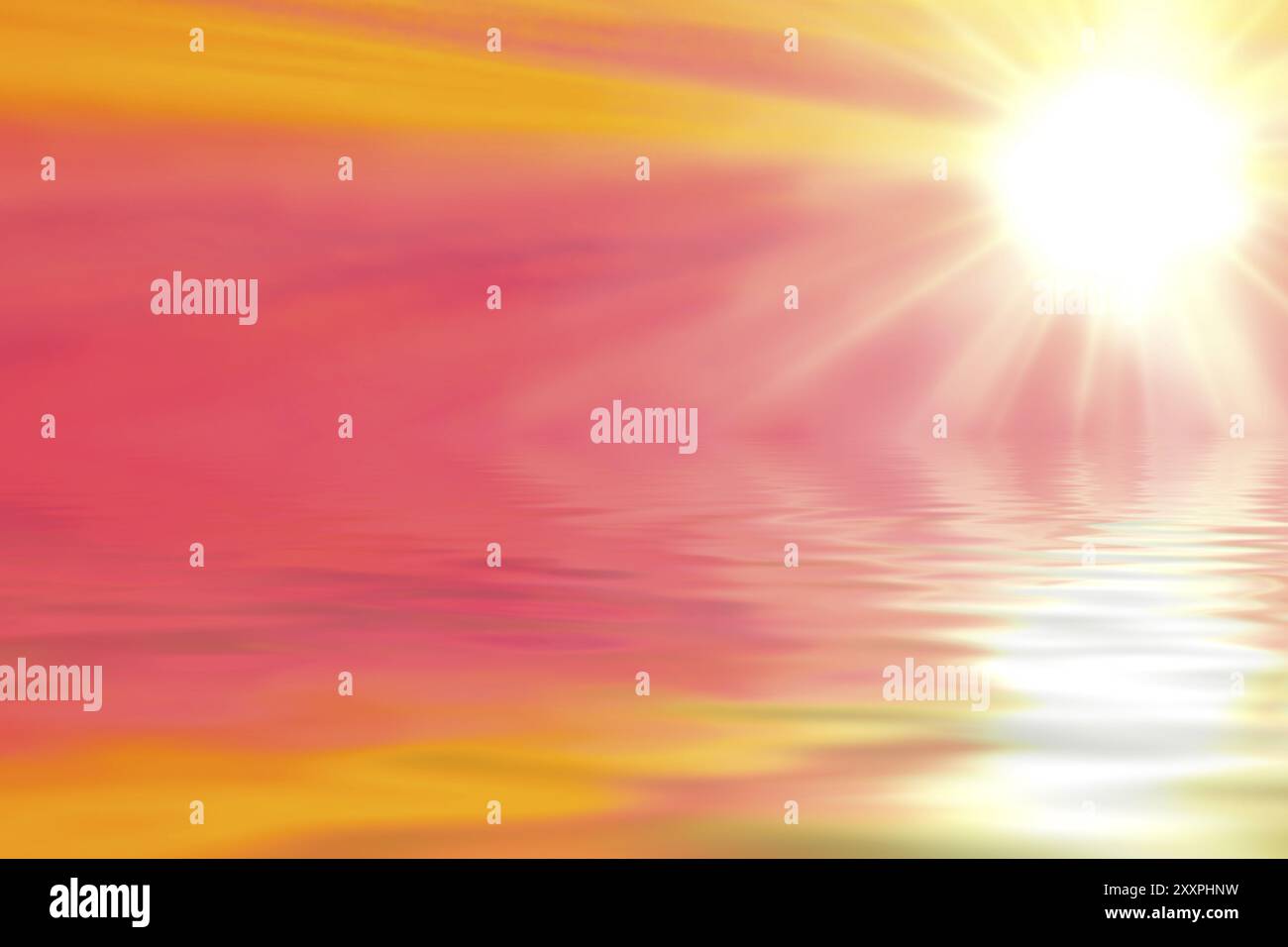 Shining sun over the sea Stock Photo - Alamy
