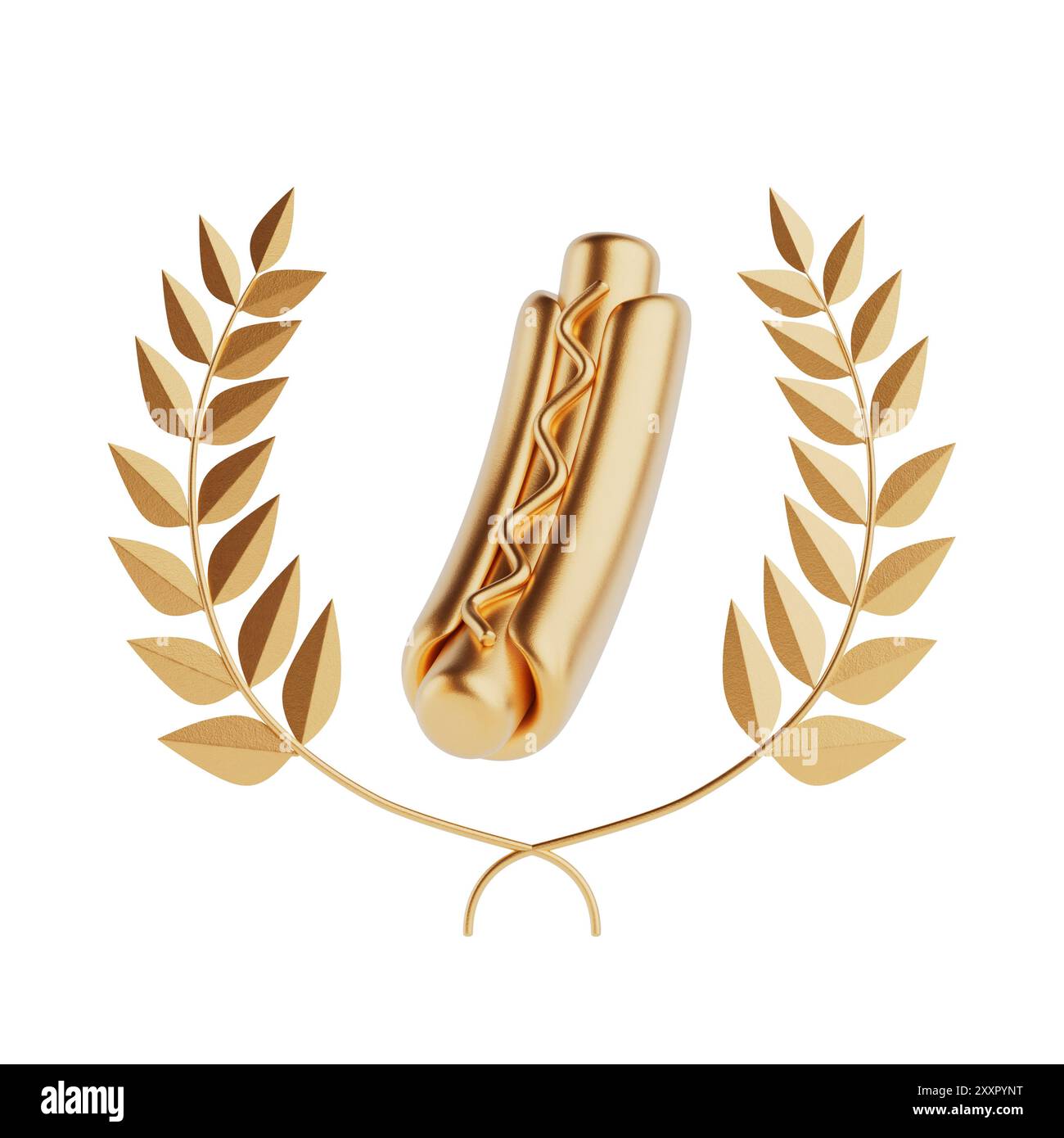 Winner Award Cube Gold Laurel Wreath with Golden Cartoon Premium ...
